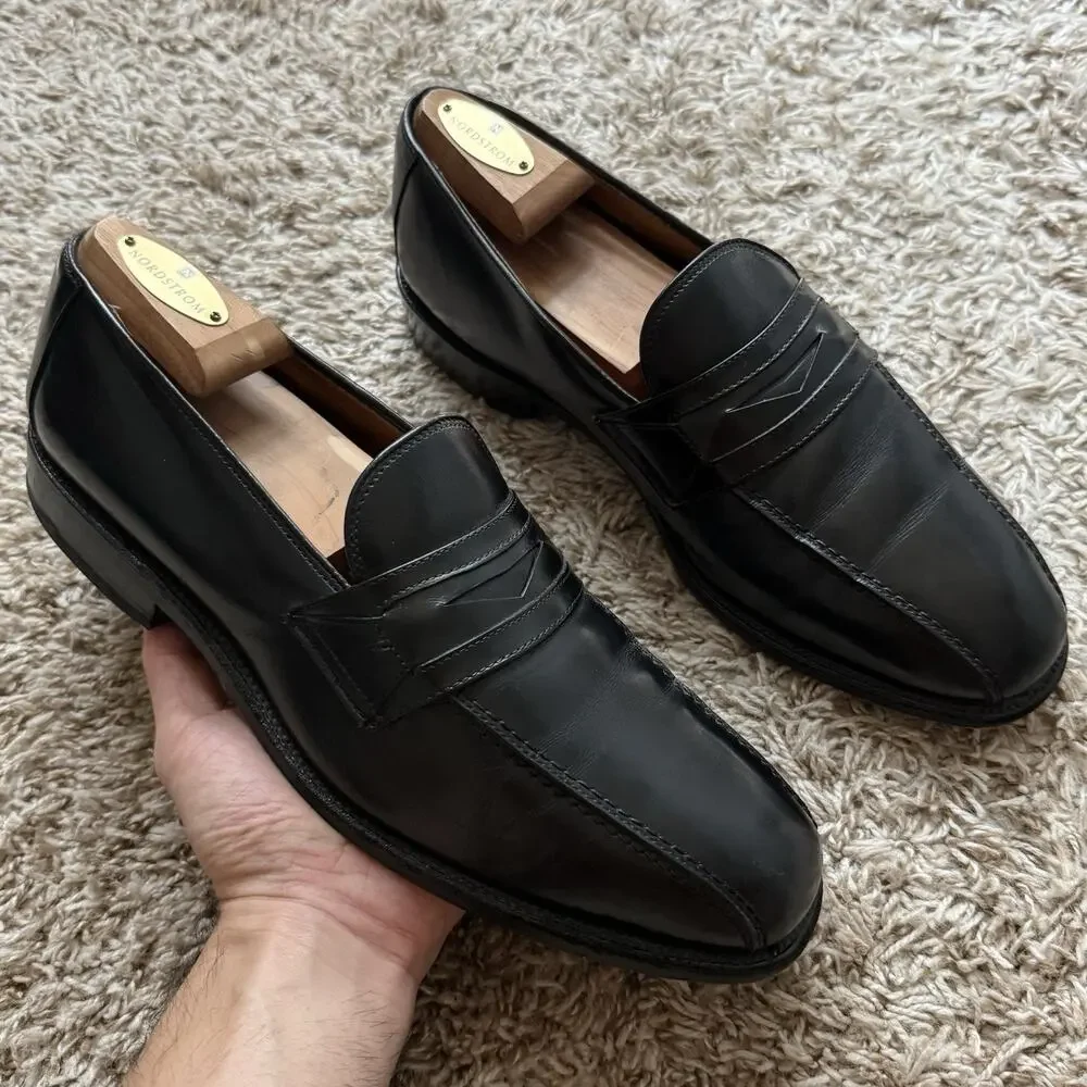 Allen Edmonds USA Sheridan Black Leather Penny Loafers Slip On Men’s Size 8.5 E